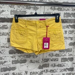 NWT Candie’s Yellow Safari Chic Shorts Size 3